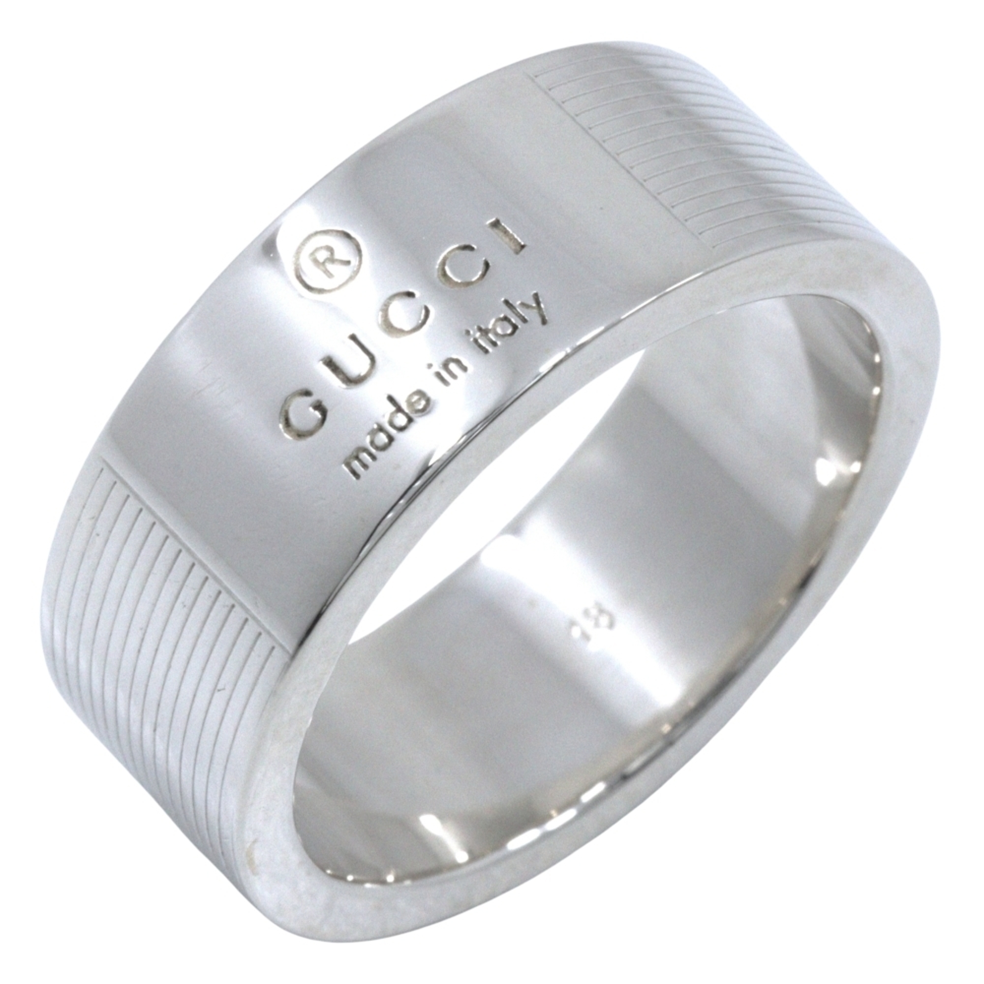 Gucci Ring, Size 17, Made Of Sterling Silver (925), Approximately 10.0g, Unisex.